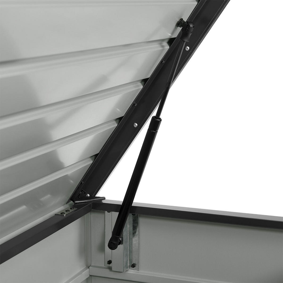 AUFBEWAHRUNGSBOX Limani anthrazit - Grau, Metall (120/63/53cm) - Juskys