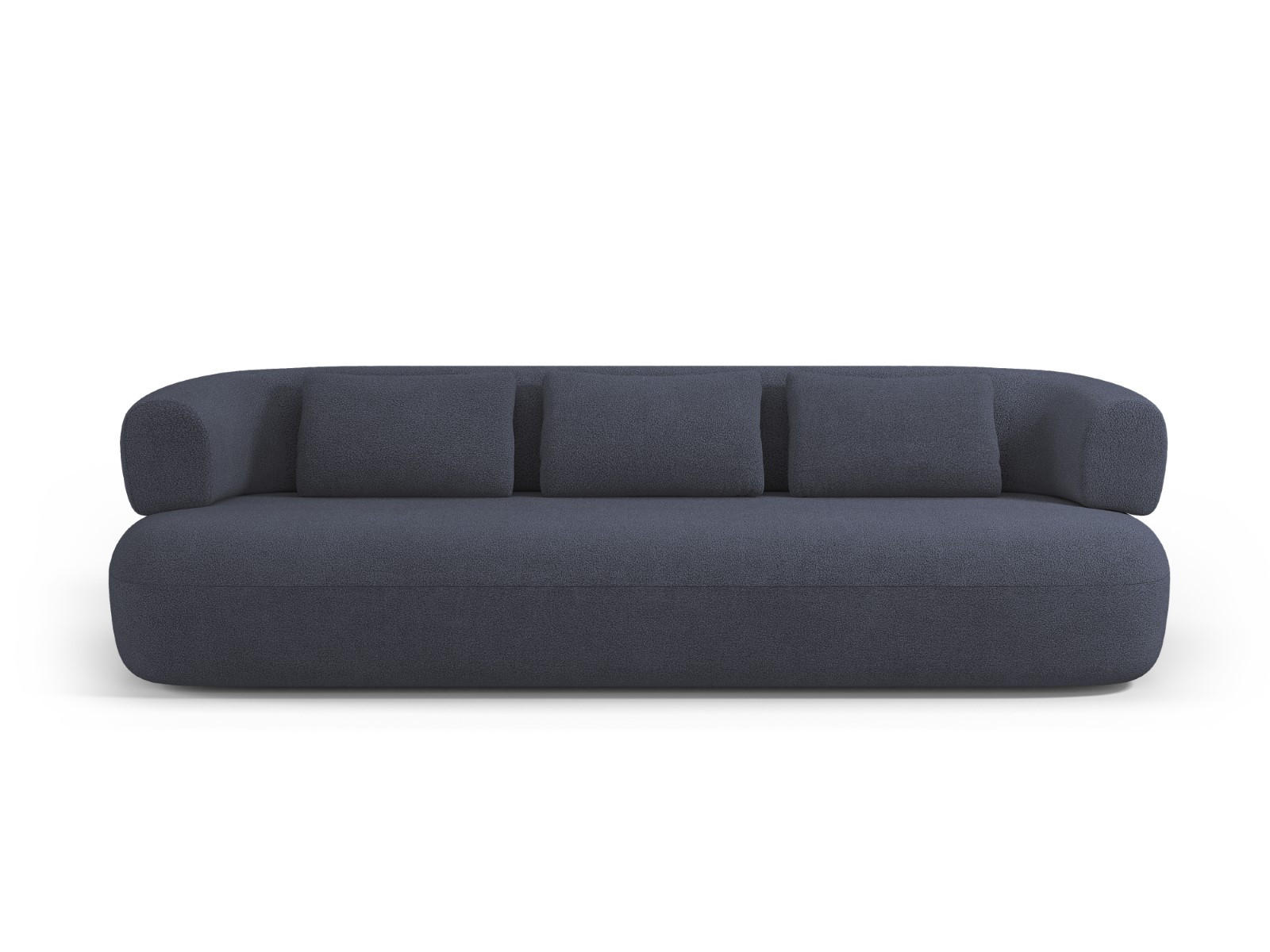SOFA Jenny aus Boucle dunkelblau 4 Sitzplätze - Dunkelblau, Textil (90/73/226cm) - Micadoni