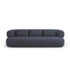 SOFA Jenny aus Boucle dunkelblau 4 Sitzplätze - Dunkelblau, Textil (90/73/226cm) - Micadoni