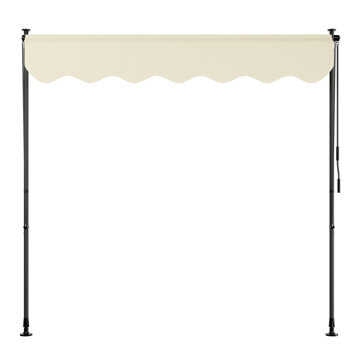 KLEMMMARKISE Kapstadt beige 200x120 cm - Beige, Textil (200/200/120cm) - Juskys