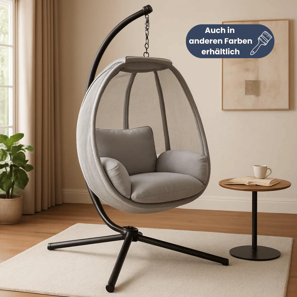 Thumbnail - Deluke Hängesessel, Anthrazit, Metall, 120x185x100 cm, Gartenmöbel, Hängesessel