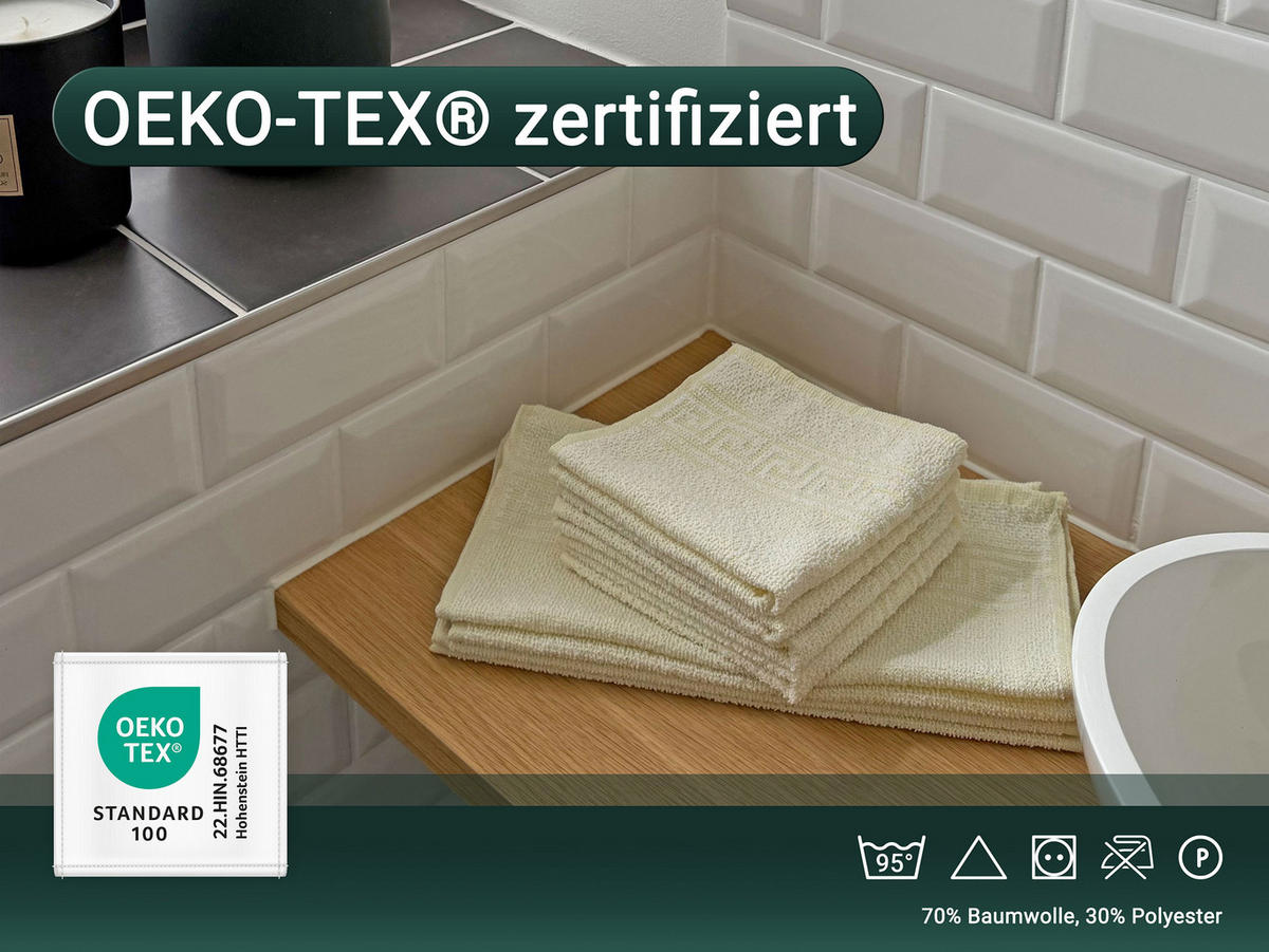 SEIFTÜCHER, 10er-Set, 30x30 cm, 70% Baumwolle, 30% Polyester, Gelb - Gelb, Textil (30/30cm) - Zollner