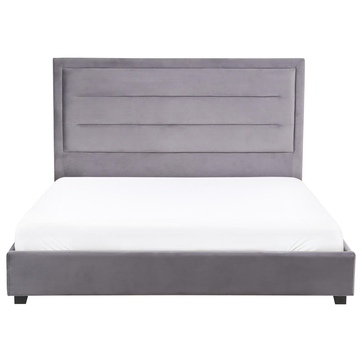 WASSERBETT 160/200 cm Dunkelgrau Rouen - Dunkelgrau, Textil (160/200cm) - Beliani