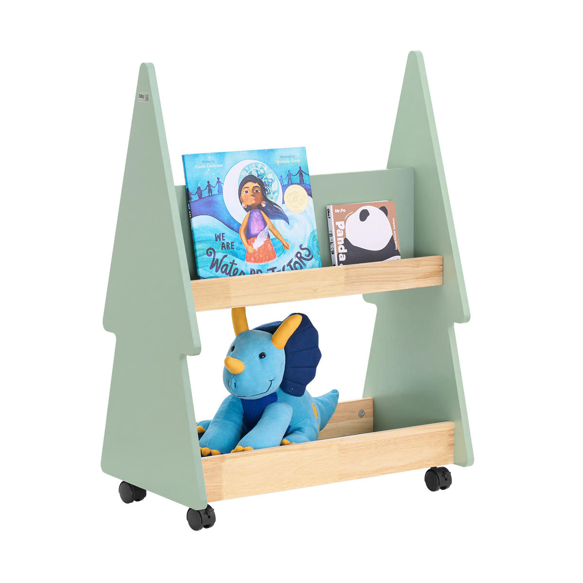 KINDERREGAL Grün-Natur - Naturfarben/Grün, Holz/Holzwerkstoff (60/82/36cm) - SoBuy