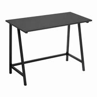 SCHREIBTISCH Metall Holzoptik Schwarz stabil 100x50x75 cm - Schwarz, Holzwerkstoff/Metall (50/100/75cm) - Begryf