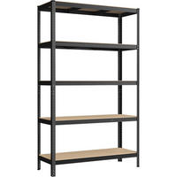 REGAL Schwarz 120x60 cm GLR060B01 Stahlkonstruktion Stabil - Schwarz, Metall (120/200/60cm)