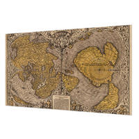 FOTOTAPETE 416x254 cm - Historische Kartographie - Gelb, Textil (416/254cm) - Wallfluent