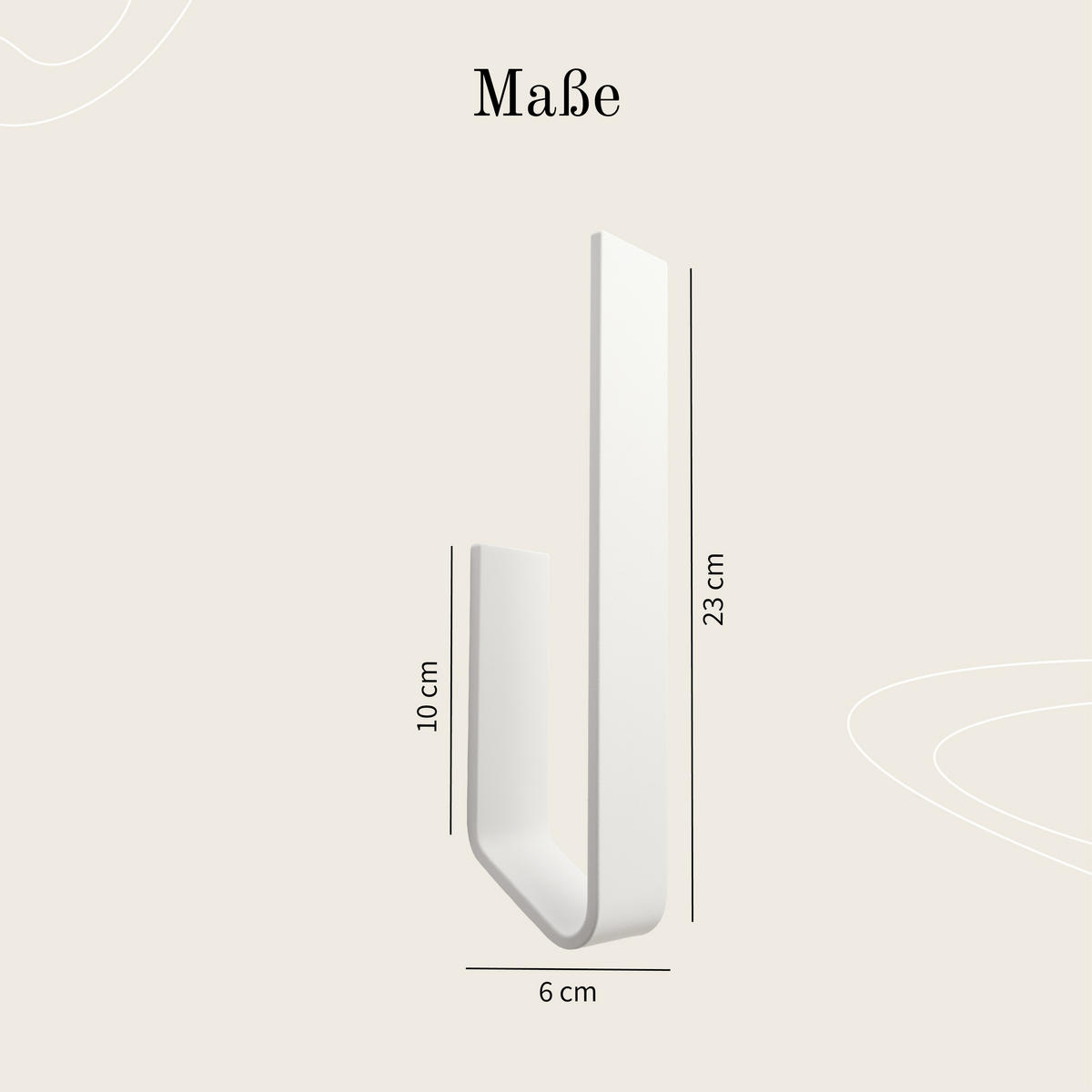 TOILETTEN ERSATZROLLENHALTER OHNE BOHREN - Weiß, Metall (3.4/23/6cm)