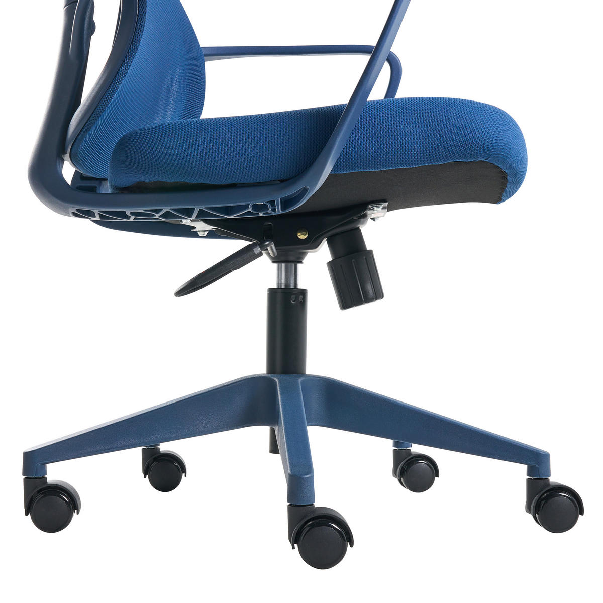 BÜROSTUHL Blau Luma - Blau, Textil (60/98/60cm) - Beliani