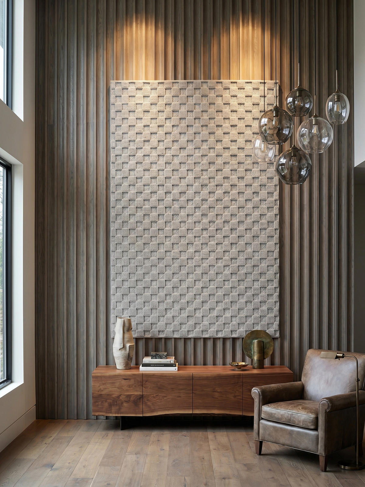 TEPPICH Flachgewebe LANGAU in Silber, mit Schachbrettmuster, 120 x 170 cm - Silberfarben, Textil (120/170cm) - KADIMA DESIGN