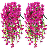 KUNSTBLUME 2 Stück Kunstblumen Veilchen Hängend - Rosa, Kunststoff (75cm) - Kaket