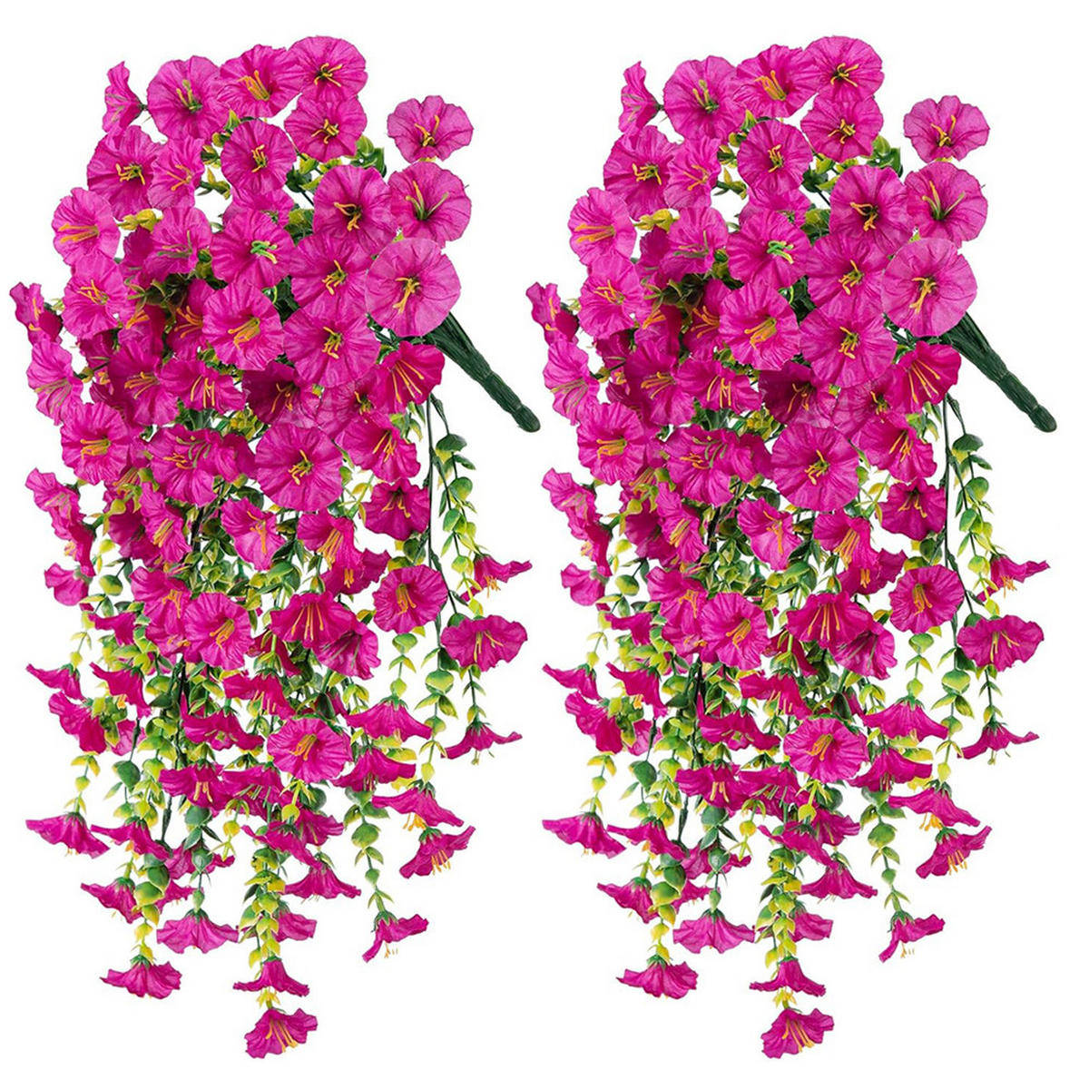 KUNSTBLUME 2 Stück Kunstblumen Veilchen Hängend - Rosa, Kunststoff (75cm) - Kaket