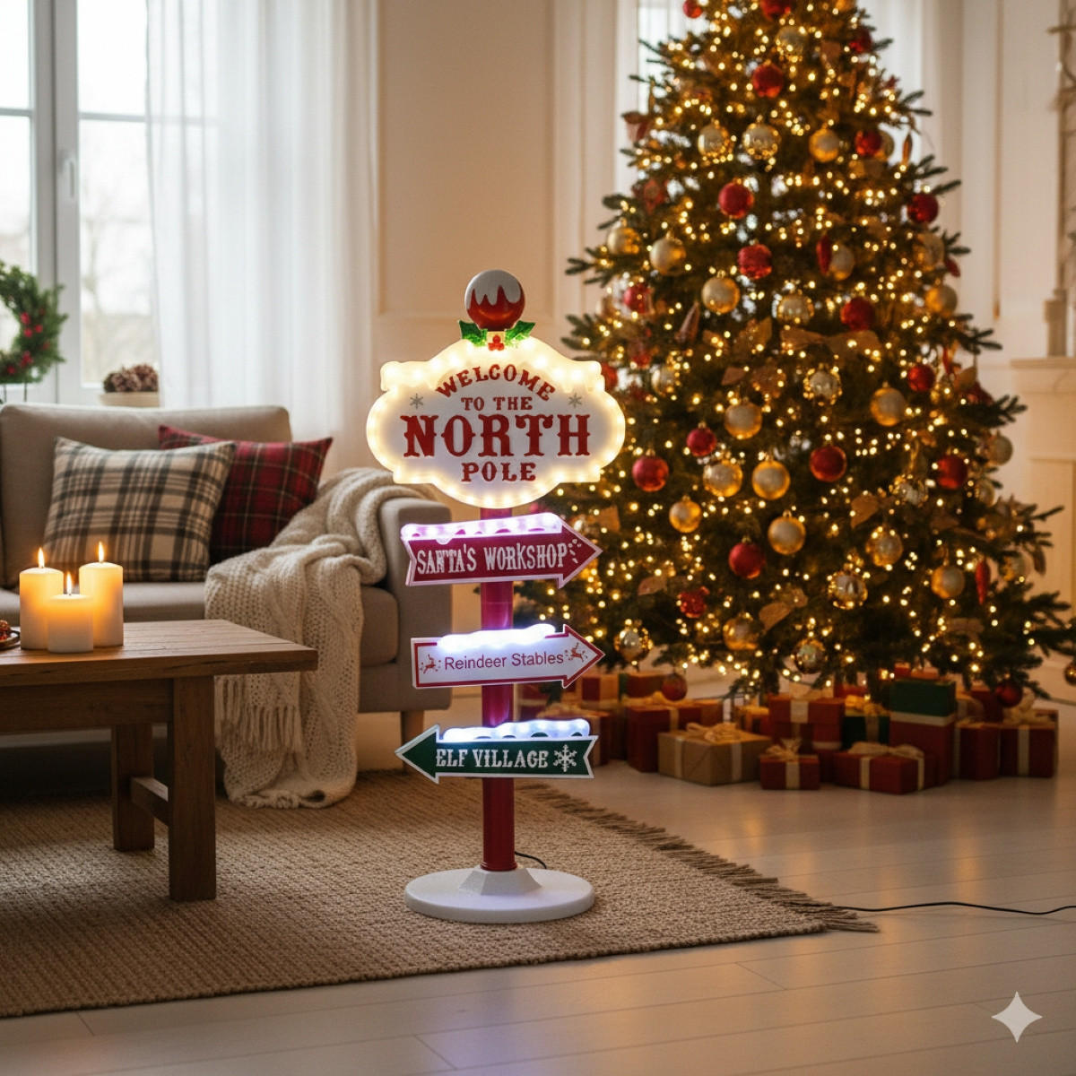 LED-WEIHNACHTSDEKORATION Außenbereich - Multicolor, Kunststoff (29.6/95/29.6cm) - Home Styling Collection