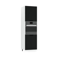 MIKROWELLENUMBAUSCHRANK D60PK/2133 PL - Morvex - Elegante Geräte-Integration - Schwarz, Holz/Metall (60/213.3/56cm) - ROYAL24_MARKT