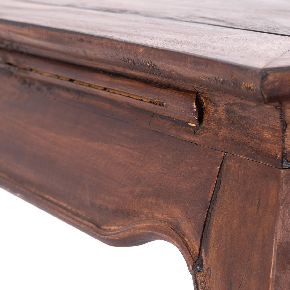 OPIUMTISCH EAST 100 Mahagoni Recyclingholz massiv 02 hellbraun - Hellbraun, Holz (60/100/41cm) - DESIGN DELIGHTS
