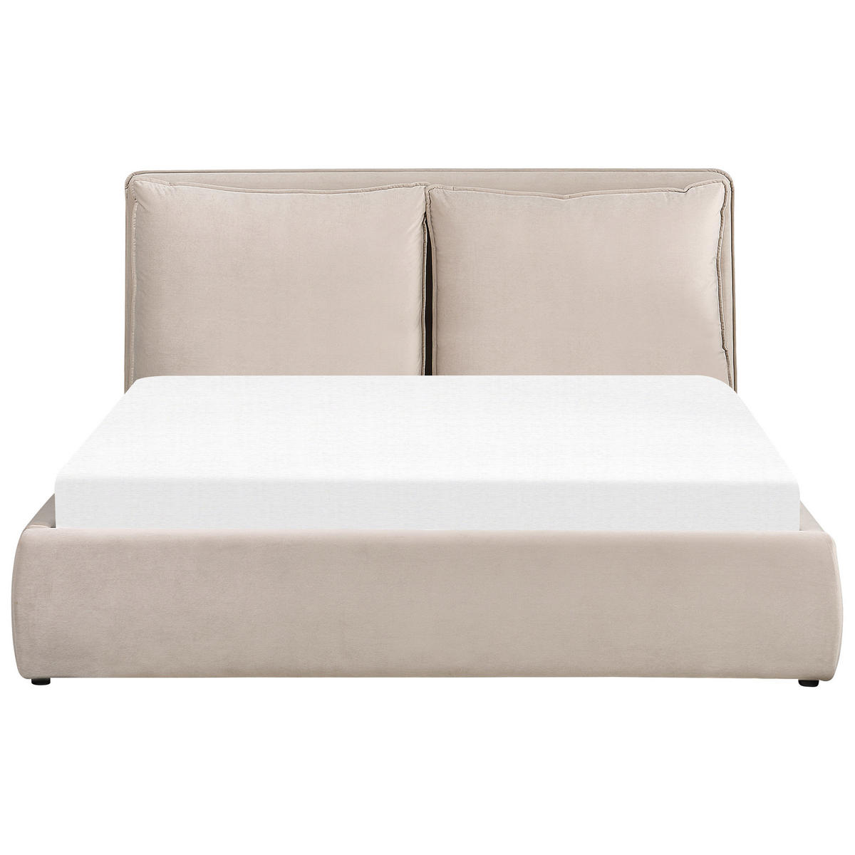 BETT 160/200cm Beige Bajonna - Beige, Textil (160/200cm) - Beliani