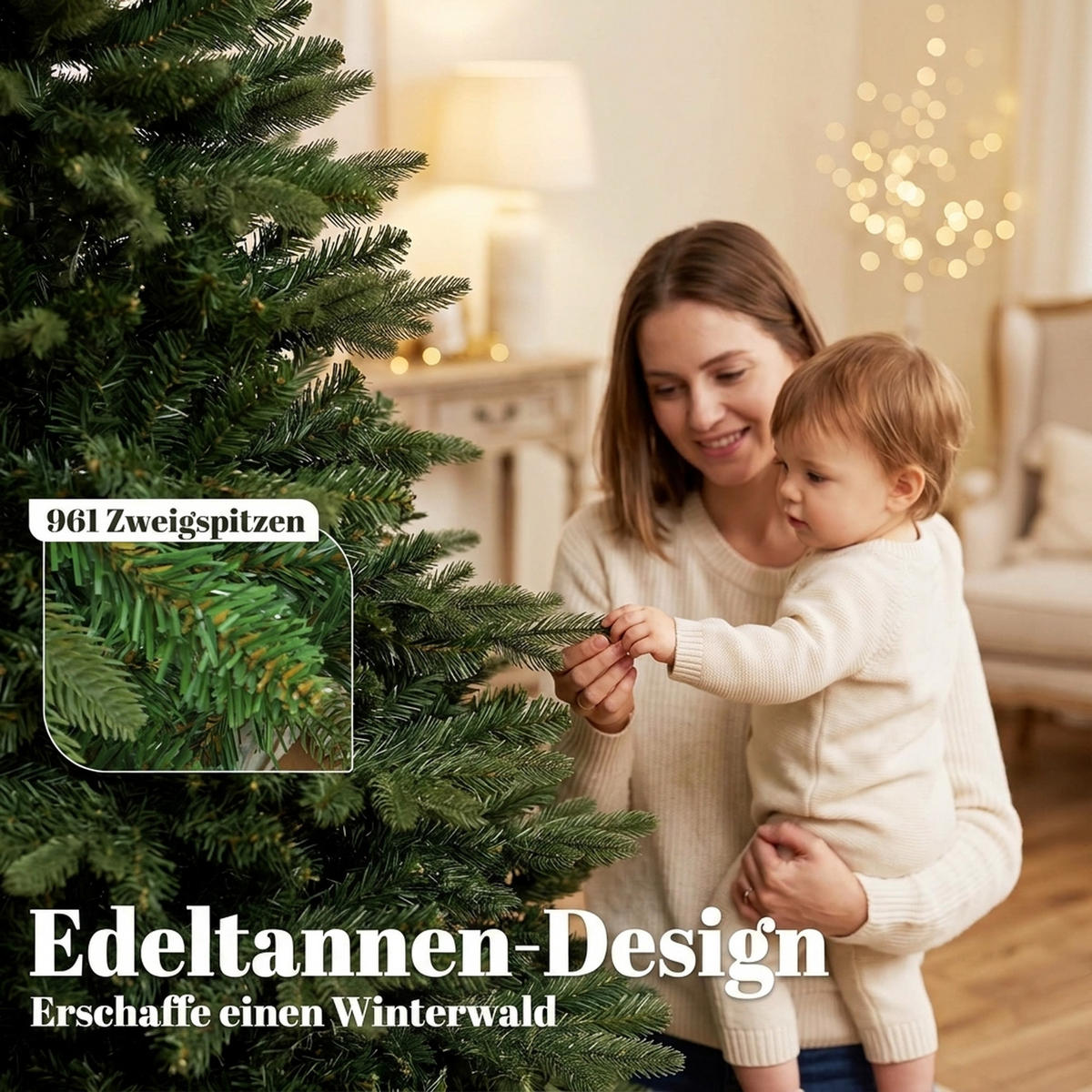 WEIHNACHTSBAUM PVC Stahl Grün - Grün, Kunststoff (180cm) - HOMCOM