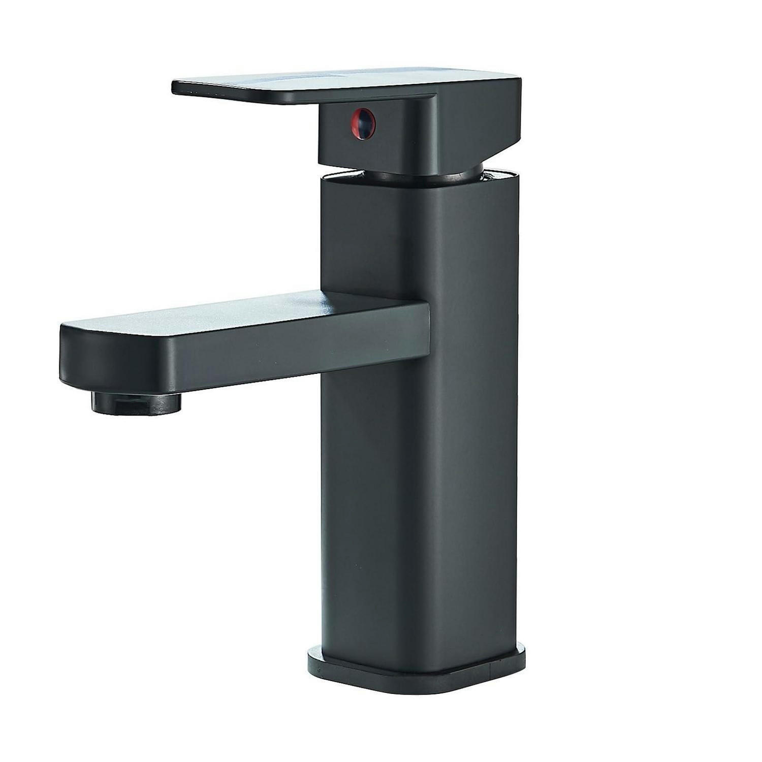WASCHTISCHARMATUR Eckig Schwarz 170 mm - Anthrazit, Metall (8/9/17cm)