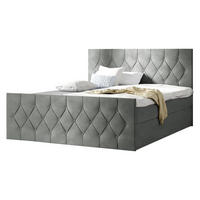BOXBETT Sky Lux - Grau, Holz (160/200cm) - MIRJAN24