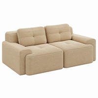 SOFA modular Cord Beige 2-tlg. - Beige, Kunststoff (104/69/204cm) - Meubliv