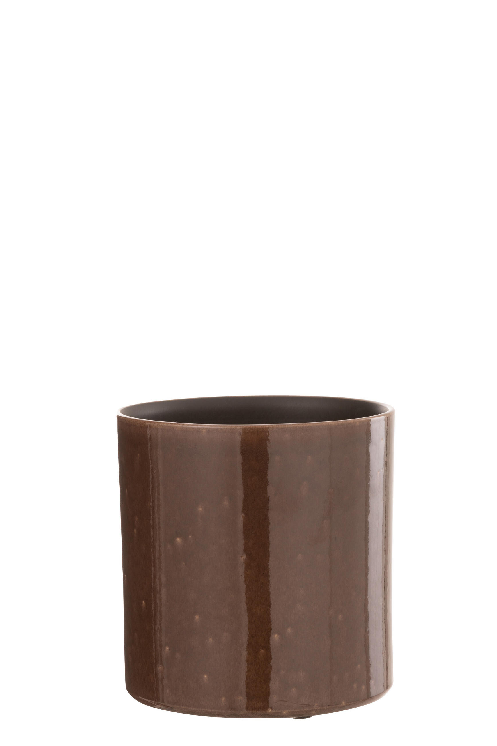 BLUMENTOPF FLEK - Töpferei - Braun - S - Ø 16 cm - Braun, Keramik (16/16.5cm) - J-Line