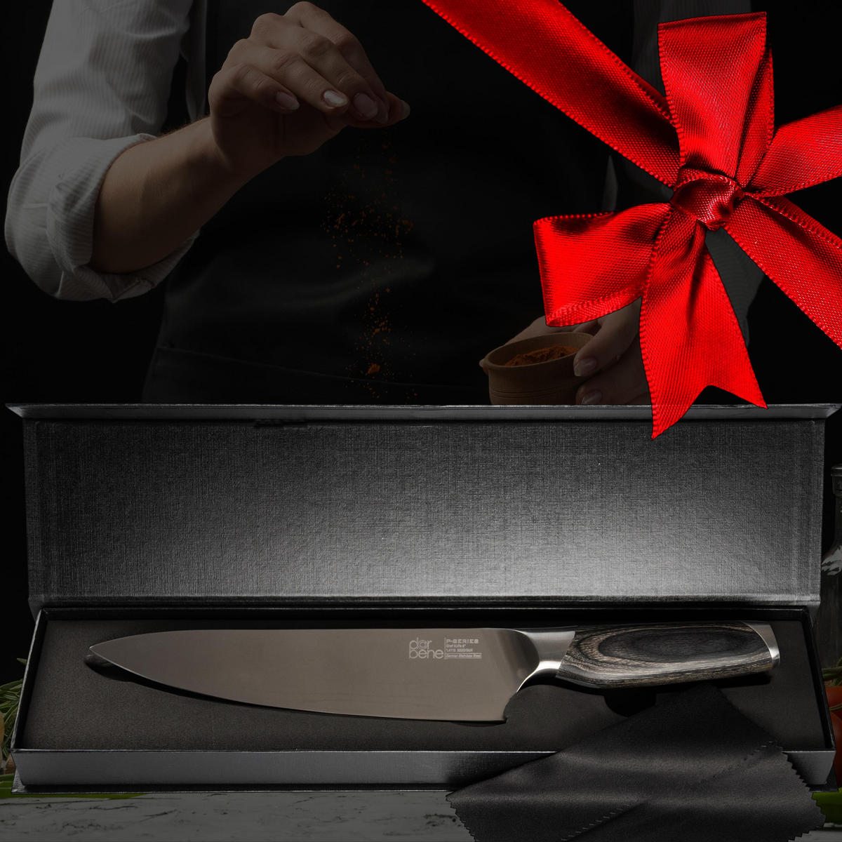 CHEFMESSER P-Series Holzgriff 35cm - Alufarben, Metall (35cm) - DarBene