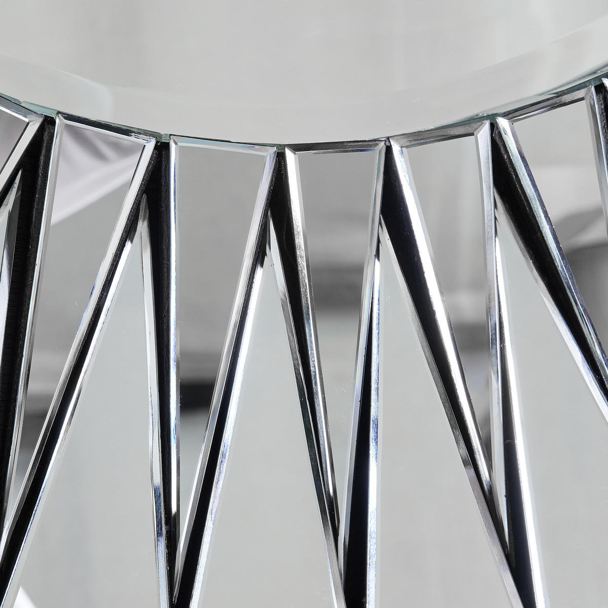 SPIEGEL aus Glas Anémone Ø 100 cm - Silberfarben, Glas (7/100/100cm) - Signature