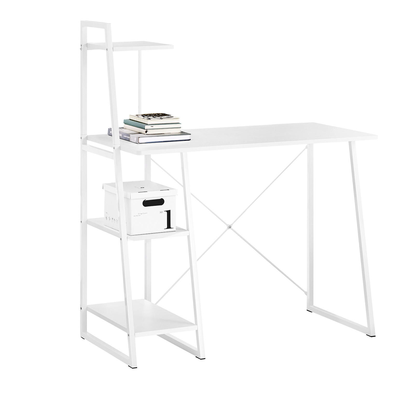 SCHREIBTISCH Weiß - Weiß, Holzwerkstoff (50/102/17cm) - SoBuy