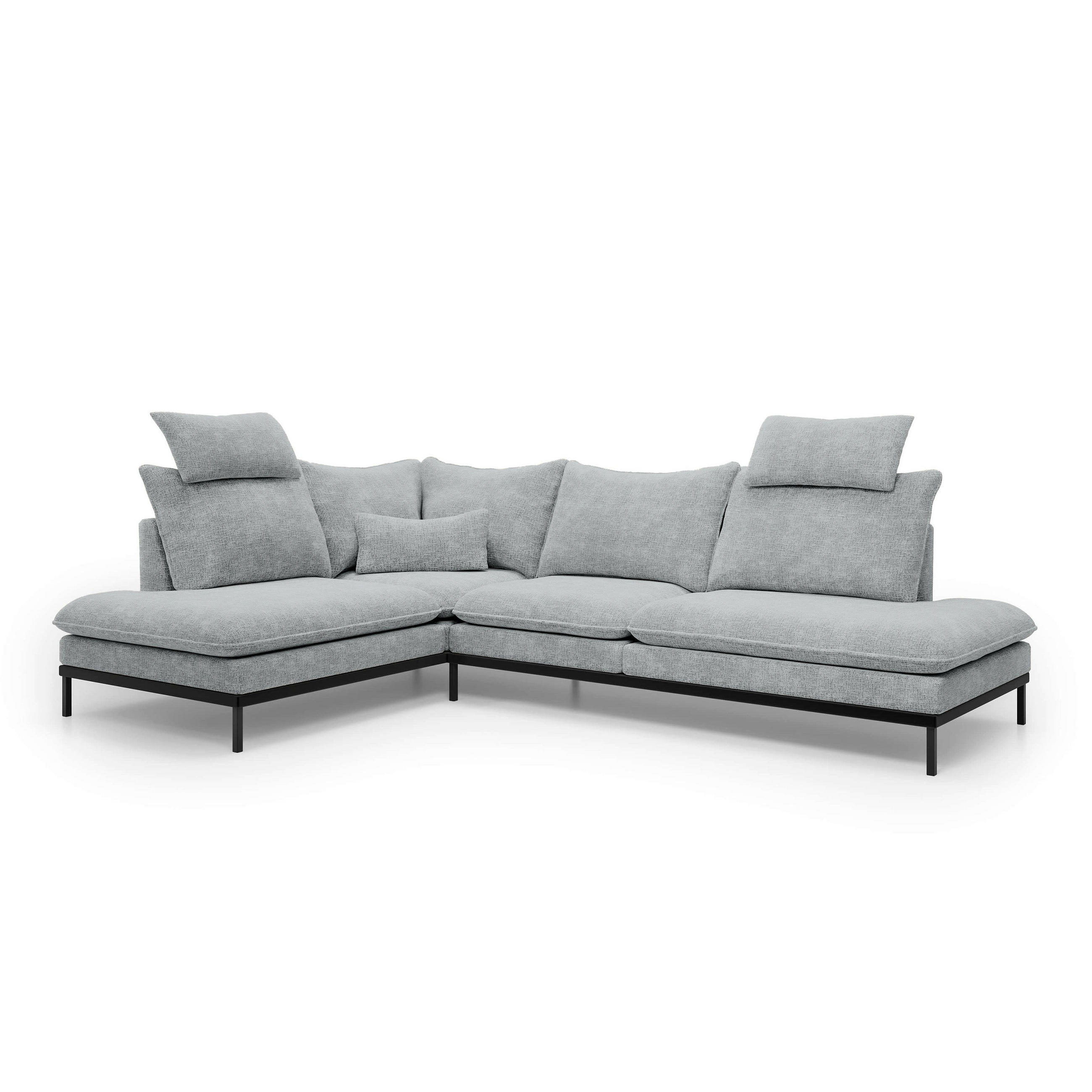 Pillovely Ecksofa Mehrfarbig 293x90x198 cm