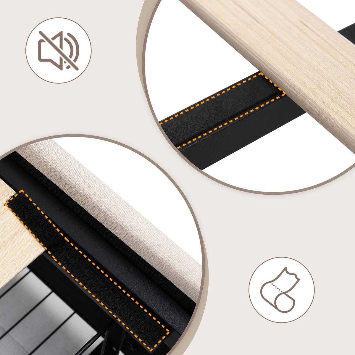 STAURAUMBETT 160/200 cm DE-00241, in Beige, LED und 4 Schubladen - Beige, Holz (160/200cm) - ComfortXL