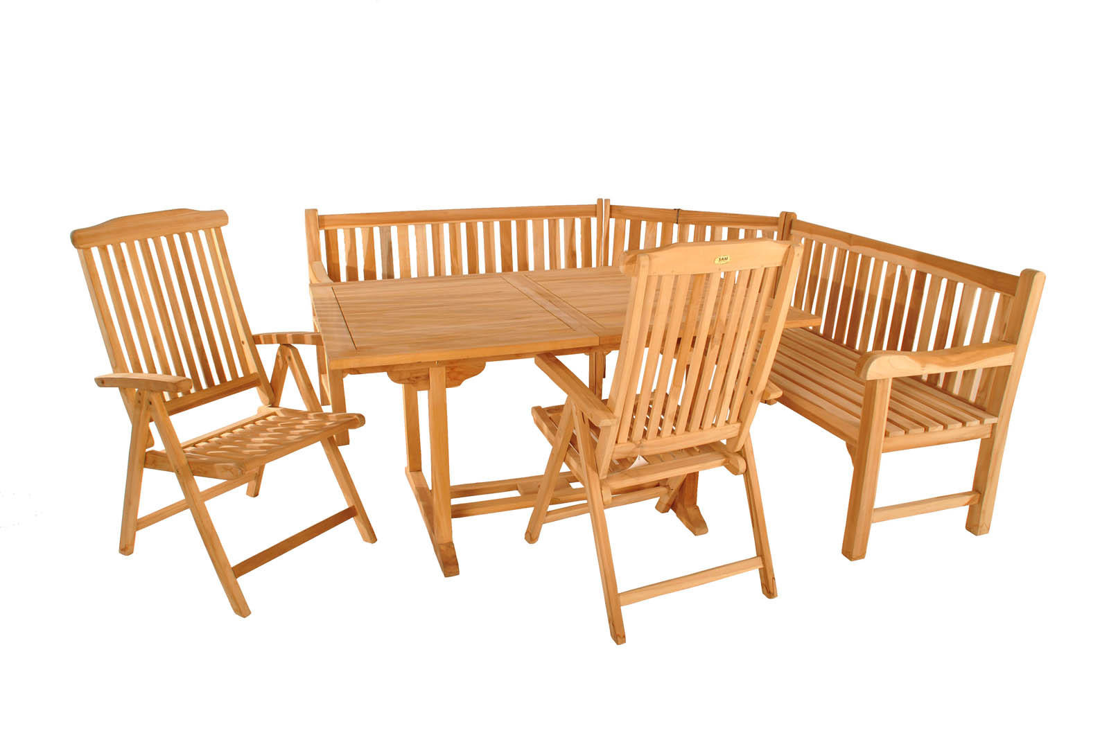 GARTENMÖBELSET 4TLG. MADERA ARUBA - Beige, Holz - SAM