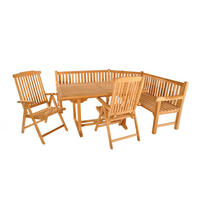 GARTENMÖBELSET 4TLG. MADERA ARUBA - Beige, Holz - SAM