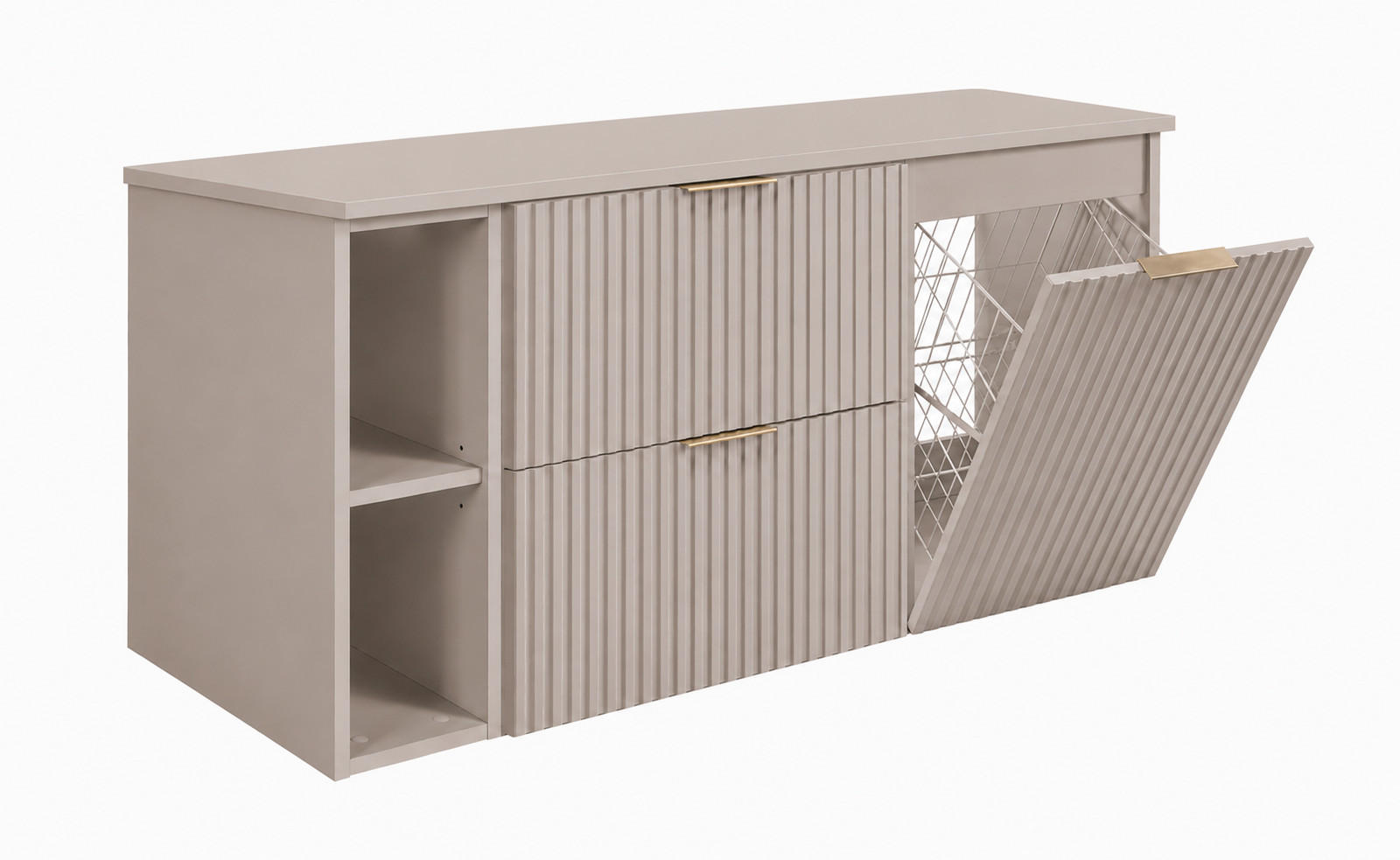 3XE Living Badmöbel-Set Kaschmir, Schwarz 120x57x46 cm
