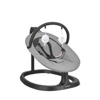 BABYWIPPE Zazu grau Kinderstuhl-Funktion, 3 Bewegungsrichtungen, 5-Punkt-Gurt, Timer - Grau, Metall - Kikka boo