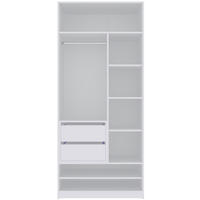 OFFENER-KLEIDERSCHRANK TRES 13B 90 x 206 x 51 - Weiß, Holzwerkstoff (90/206/51cm) - Marmex Möbel