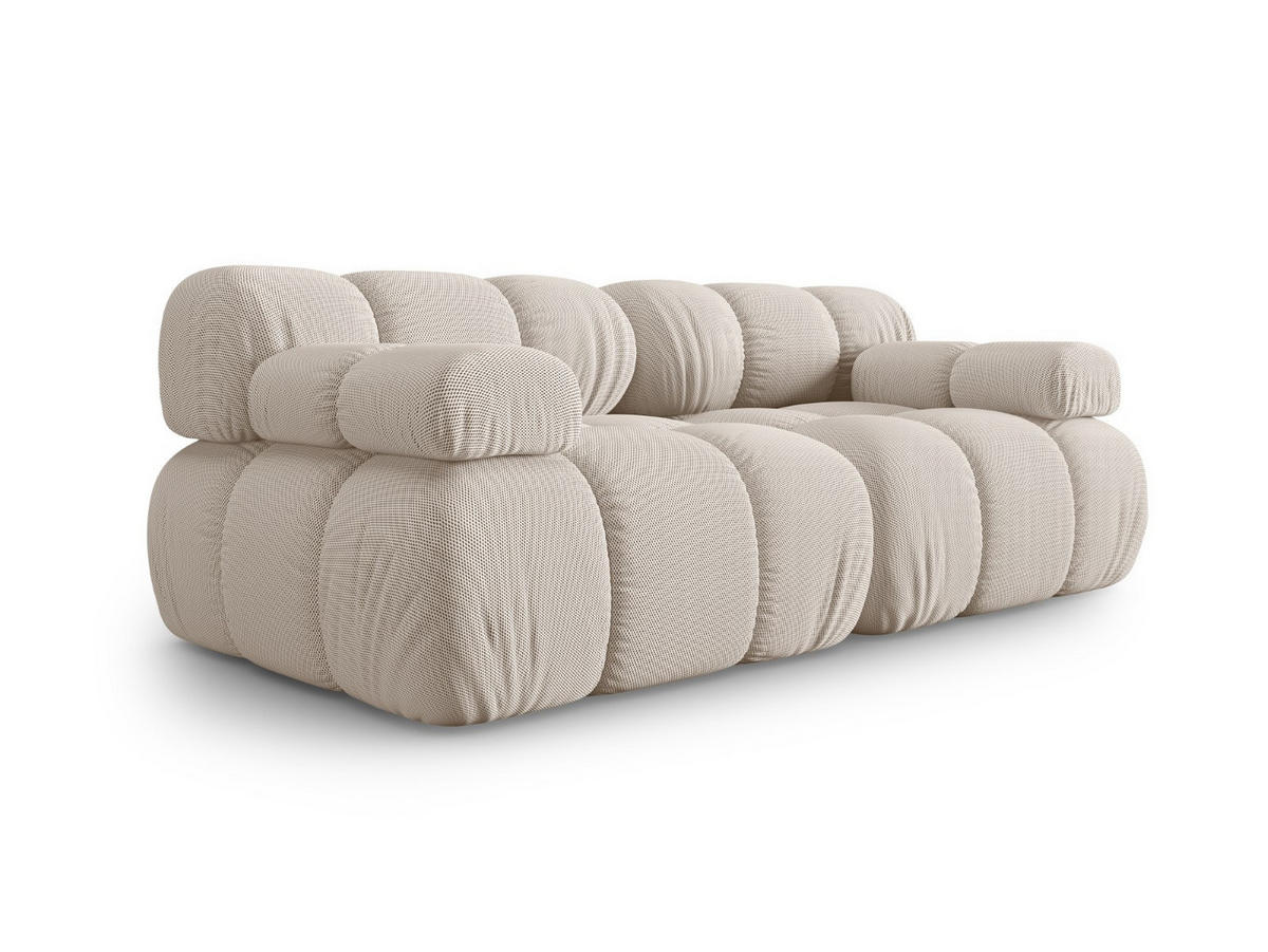 SOFA modular Bellis aus 3D-Stoff leichtes beige 2 Sitzplätze - Creme, Textil (94/70/188cm) - Micadoni