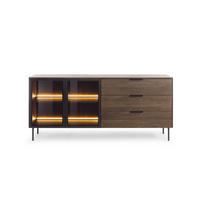 SIDEBOARD GLORIA 181,3x39,3x82,6 cm mit 3 Schubladen und 2 Türen Eichefarben - Braun, Holzwerkstoff (181.3/82.6/39.3cm) - MASSENO