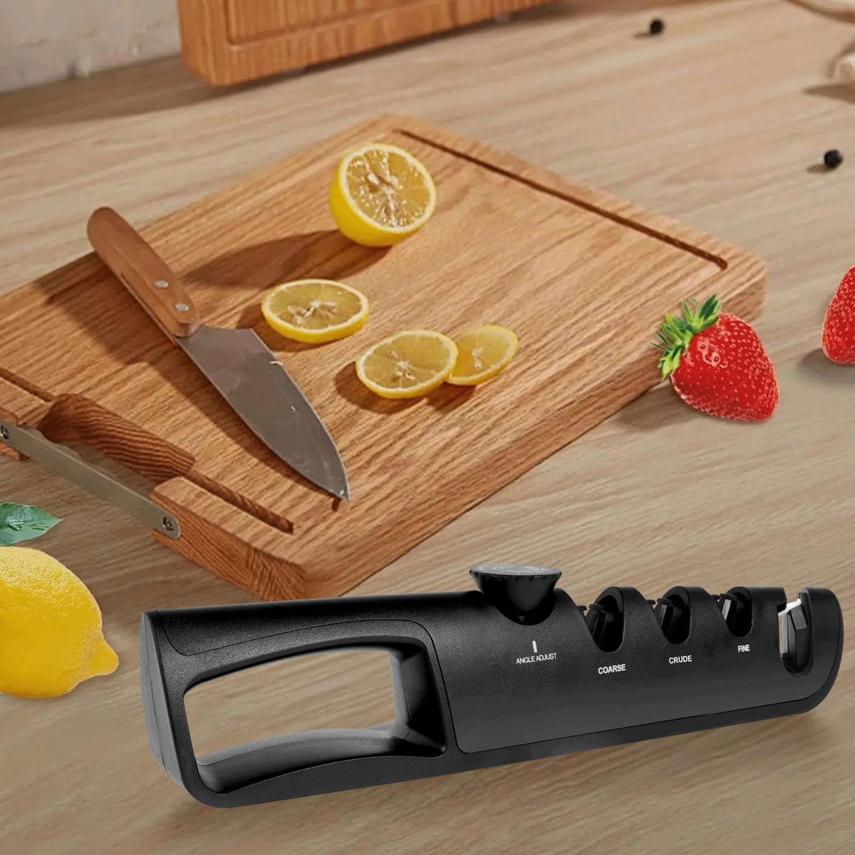 MESSERSCHÄRFER - Schwarz, Keramik - KRUMAD