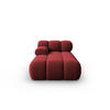 CHAISELONGUE links Bellis aus Samt dunkelrot - Dunkelrot, Textil (97/62/157cm) - Micadoni