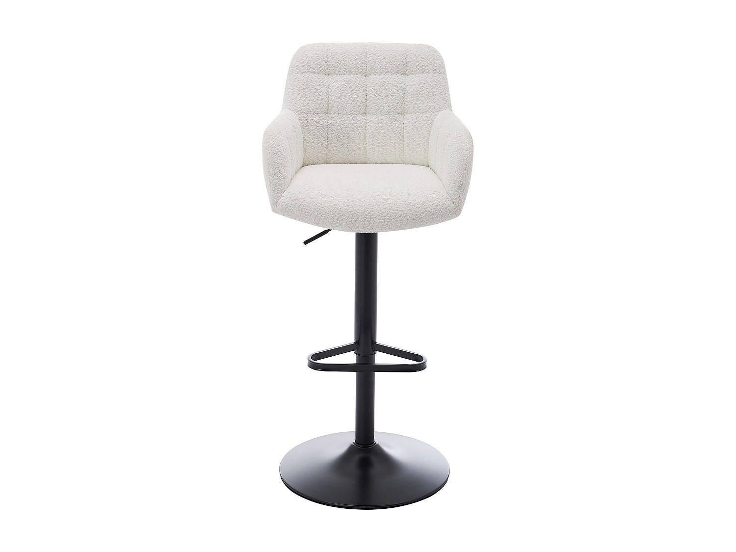 BARHOCKER - 50 cm x 49 cm - Stoff - Weiß - PEGA - Weiß, Textil (50/113/49cm) - Vente-Unique