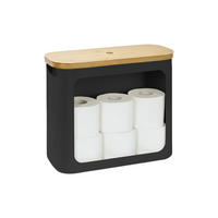 TOILETTENPAPIER-AUFBEWAHRUNG - Schwarz, Holz/Kunststoff (43/36/17cm) - Relaxdays