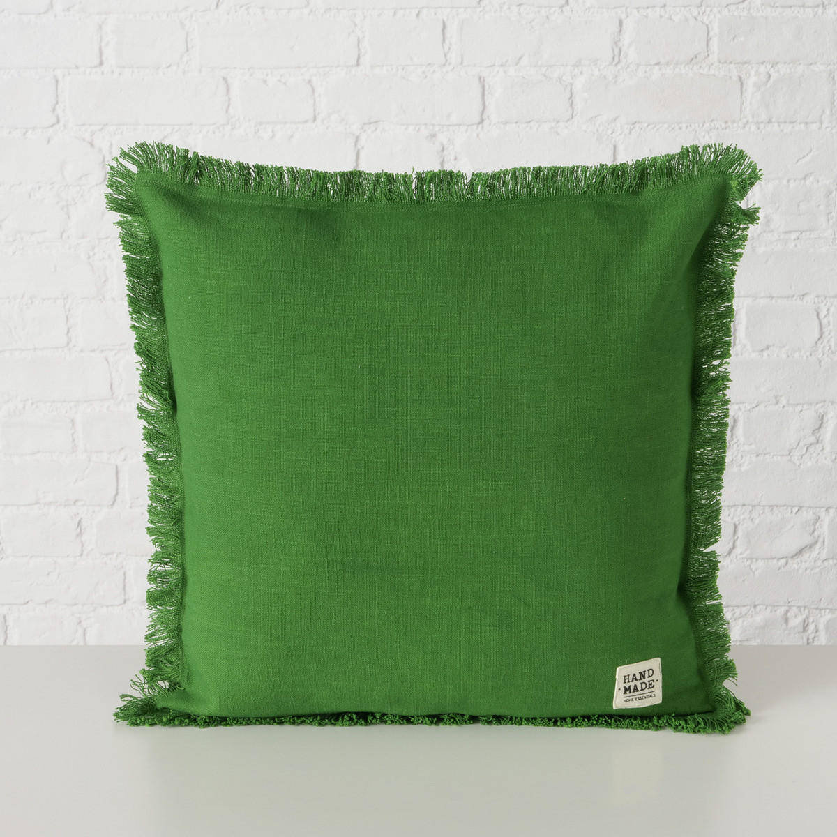 BAUMWOLLKISSEN Lenea 45/45/4 cm - Grün, Naturmaterialien (45/45cm) - Boltze Home