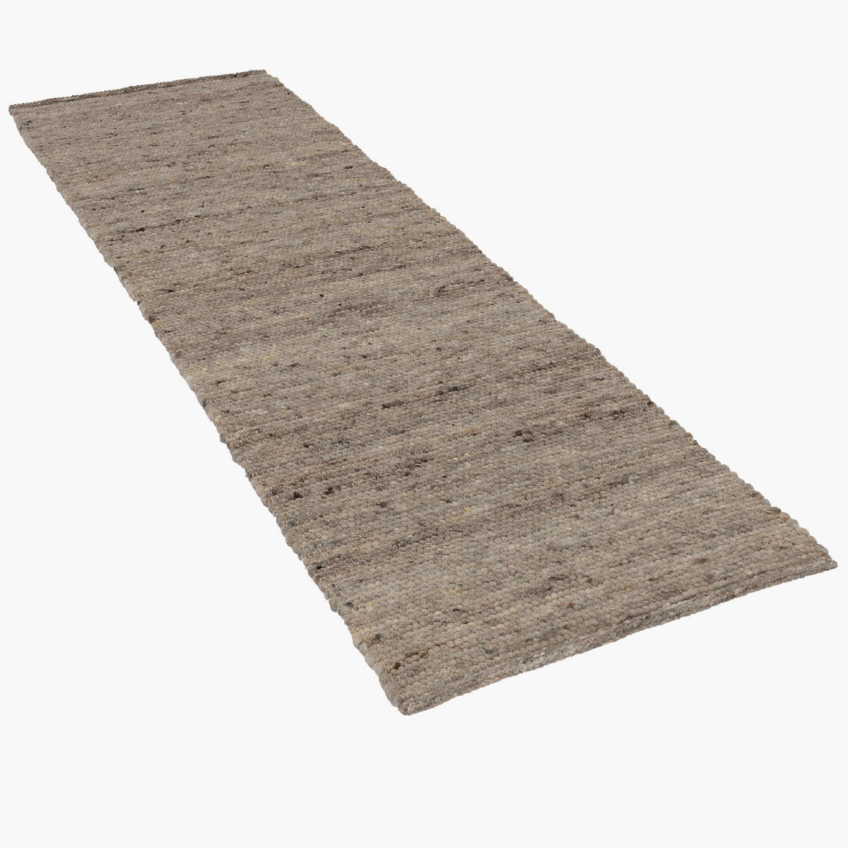 NATUR TEPPICH LÄUFER WOLLE ALASKA MELIERT - Dunkelbraun, Textil (70/240cm) - Pergamon