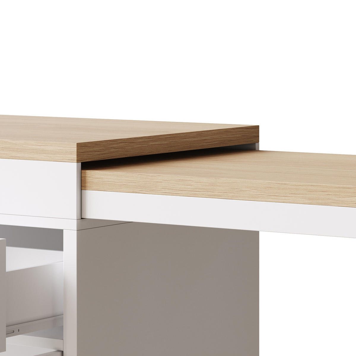BARTISCH AUSZIEHBAR Küchenwagen Servierwagen Rollen Organizer - Weiß, Holzwerkstoff (180/91/40cm) - FLIEKS