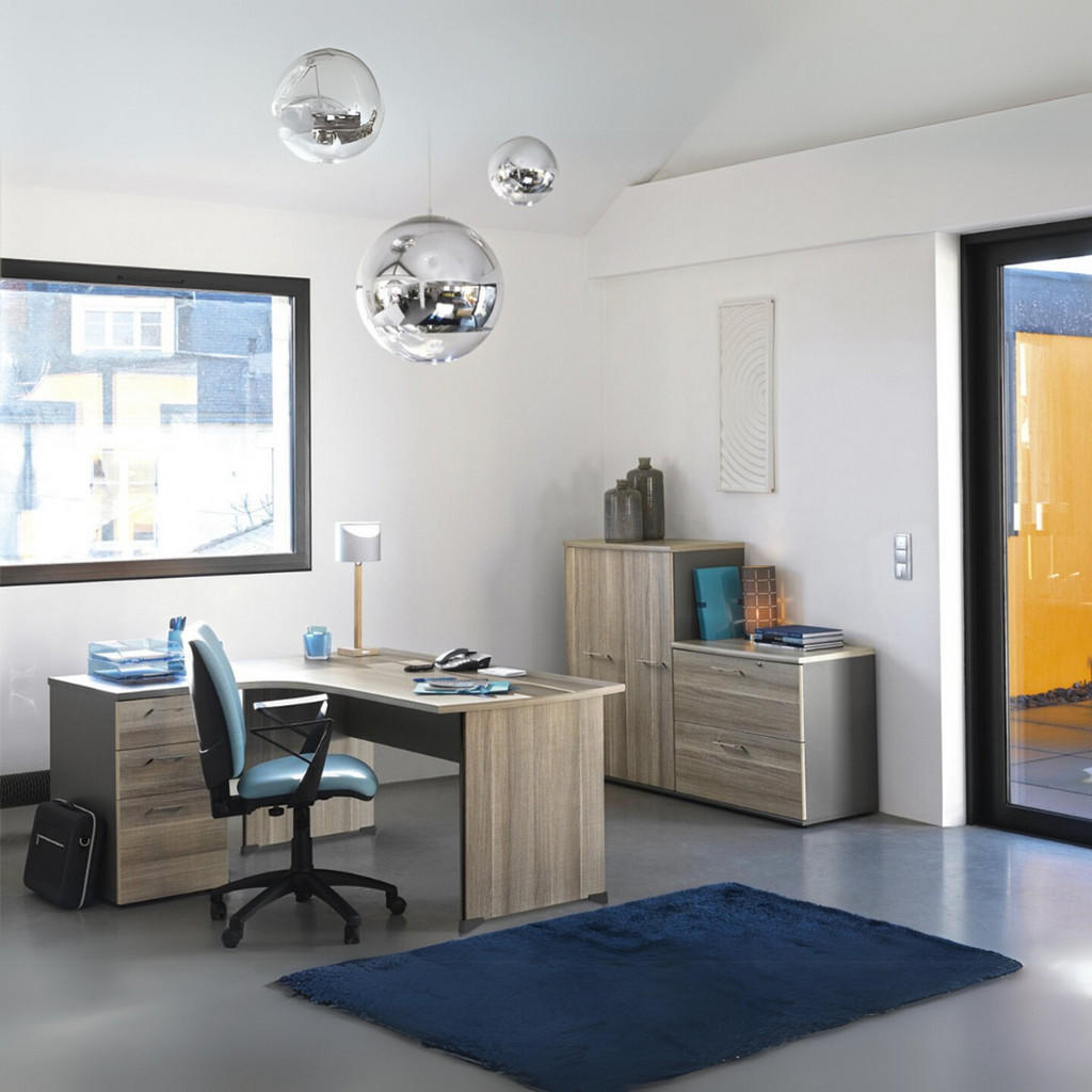 Thumbnail - Calicosy Eckschreibtisch, Nussbaum, Holzwerkstoff, 105x74x160 cm, Arbeitszimmer, Schreibtische, Eckschreibtische