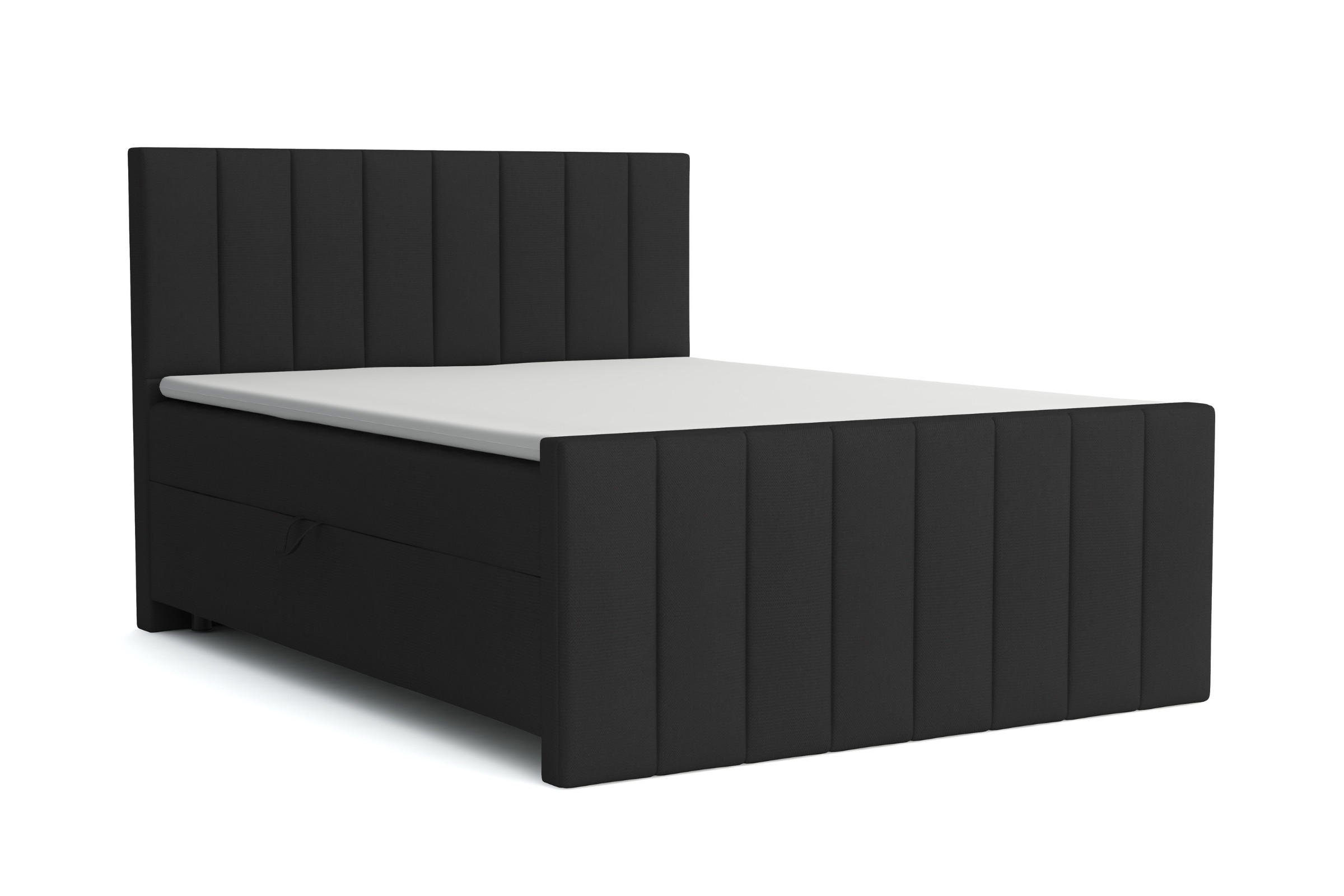 Deine Möbel 24 Boxbett Schwarz 180x200 cm