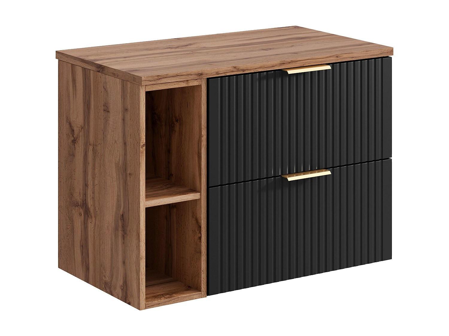 Vente-Unique Waschbeckenunterschrank Schwarz 80x57x46 cm