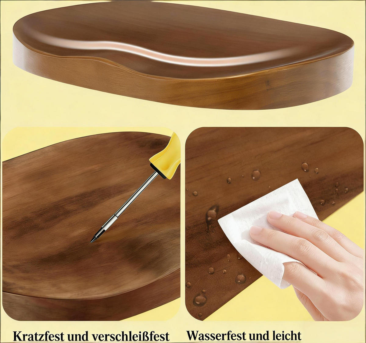 BARHOCKER 1er-Set Braun Drehbar & Höhenverstellbar aus Massivholz - Braun, Holz (41.5/81/31.5cm) - PANGIVO