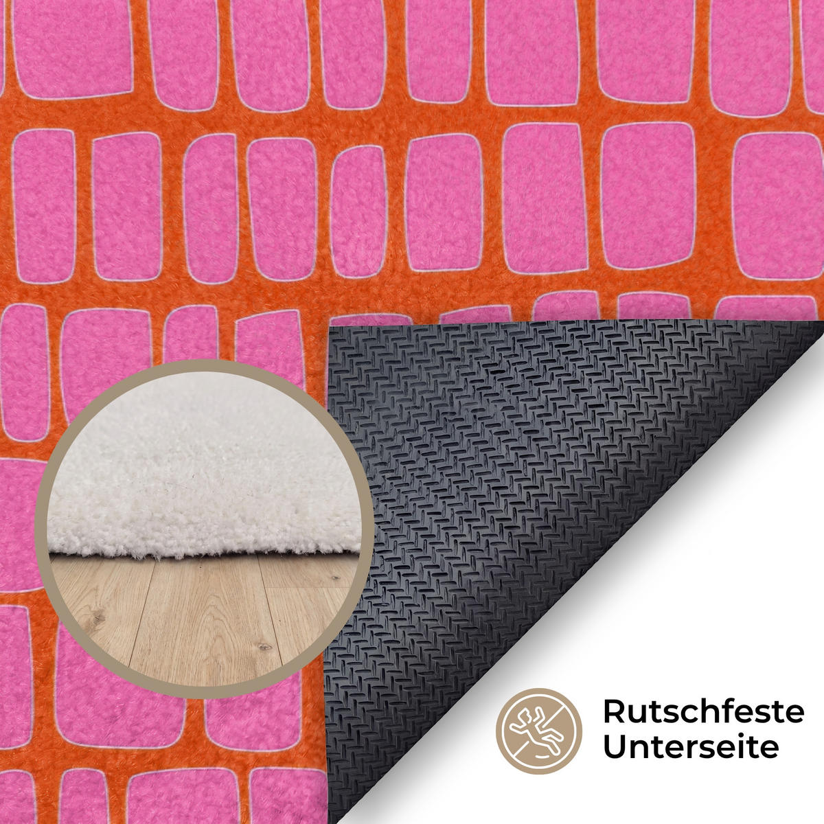 KOBERCE - Organic - Mriežka - Ružová - 180x120 cm - pink, textil/plast (180/0.4cm) - OnlyWow