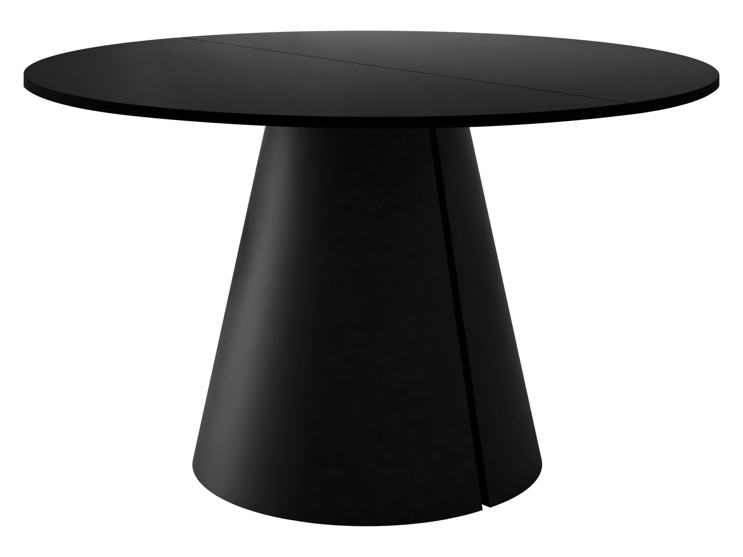 Mirjan24 Esstisch Schwarz 120x76x120 cm